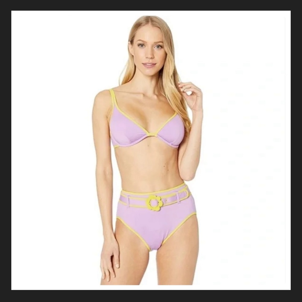 Kate Spade Daisy Buckle High-waist Swimsuit 2 piece Bikini
Candied Lilac